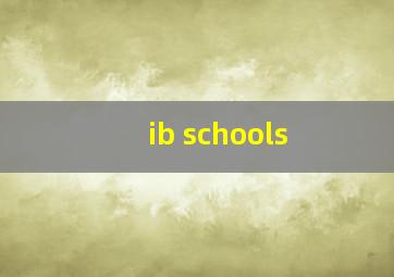 ib schools